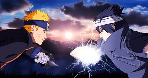 Naruto vs Sasuke HD Anime Wallpaper