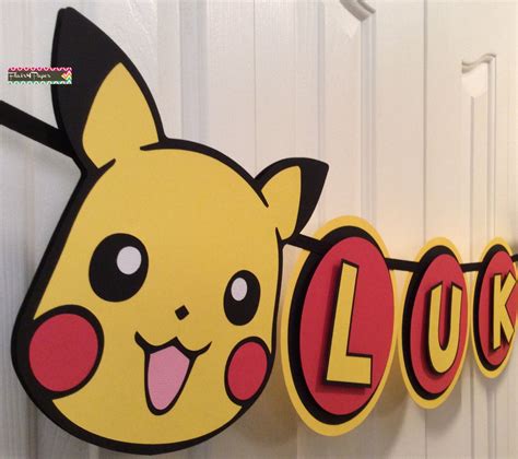 Custom Pokemon (Pikachu) Party Banner | Pokemon birthday, Pokemon birthday party, Pokemon party