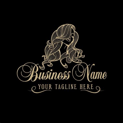 Hair Gold Logo Design Premade Logo Design Hair Stylist Logo - Etsy