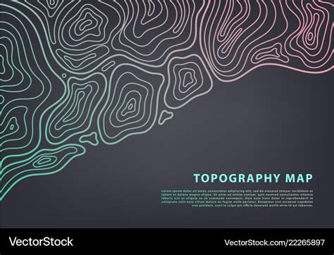 Abstract topography map banner topographic Vector Image