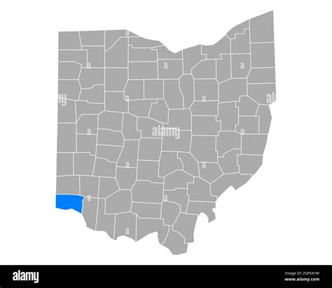 Map of Hamilton in Ohio Stock Photo - Alamy