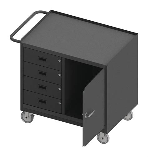 DURHAM MFG, 36 in x 24 in, Steel, Mobile Cabinet Workbench - 52CK63|3121-95W - Grainger