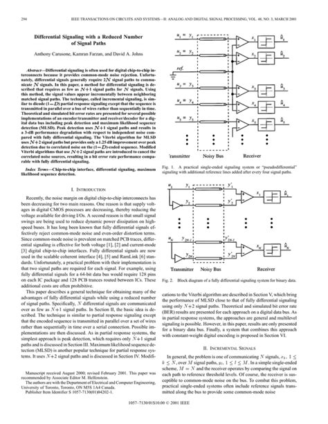 Differential signaling with a reduced number of signal paths