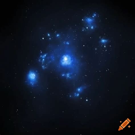 Blue star cluster in space on Craiyon