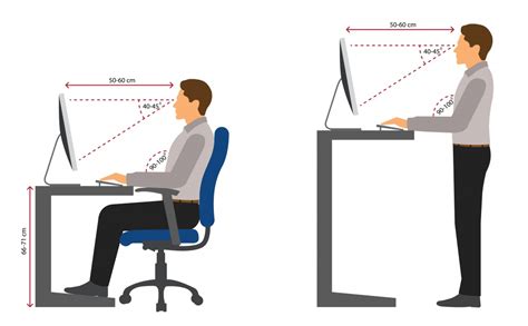 Standing Desk Ergonomics Diagram