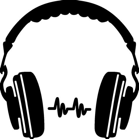 Headphone Silhouette Clip Art Transparent HQ PNG Download | FreePNGImg