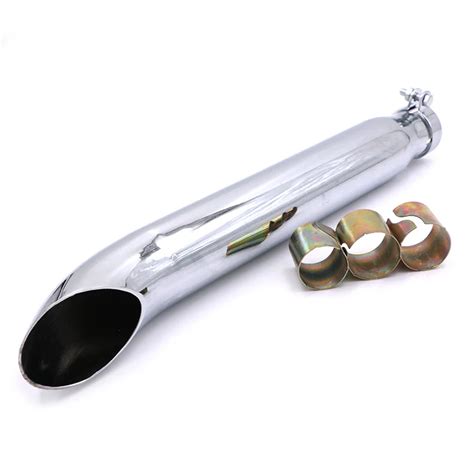 Custom Universal Chrome Mufflers Exhaust Pipes Motorcycle Turn Out ...