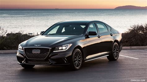 2018 Genesis G80 Sport - Front Three-Quarter | Caricos