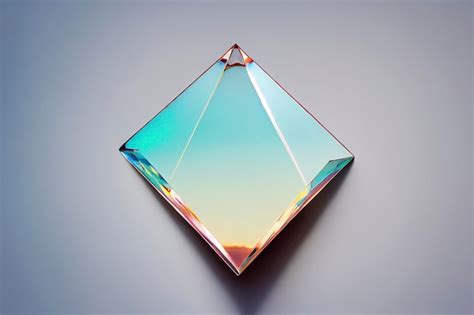 Premium Photo | Glass prism Refracting light in vivid rainbow colors