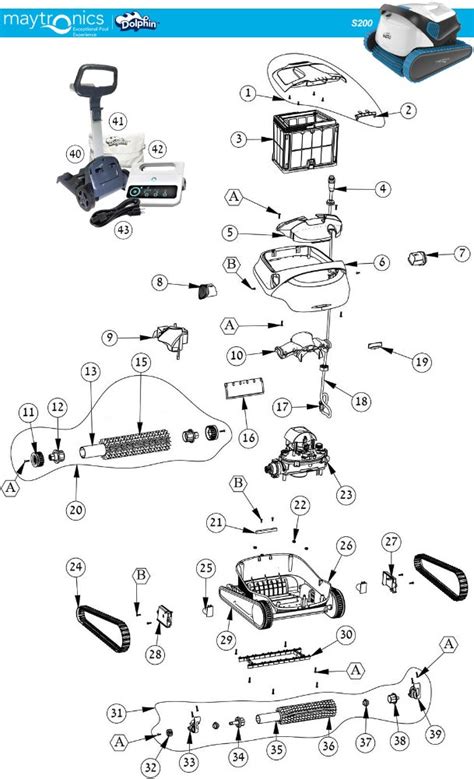 Maytronics Dolphin S200 Robotic Pool Cleaner Parts