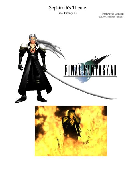 Sephiroth's Theme | Final Fantasy VII Sheet music for Piano, Vocals, Flute, Contrabass & more ...