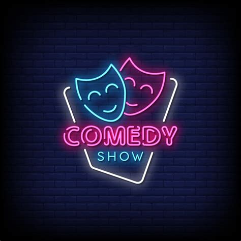 Comedy Show Neon Signs Style Text Vector 2185808 Vector Art at Vecteezy