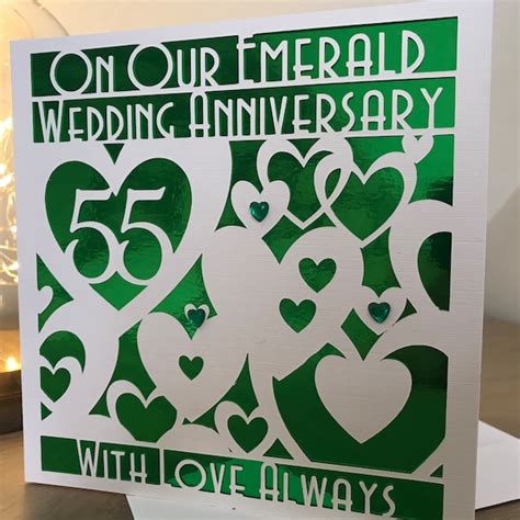 Emerald Wedding Anniversary Cards - Etsy UK