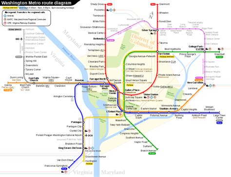 Washington Metro - Wikipedia - Printable Metro Map Of Washington Dc - Printable Maps