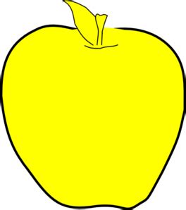 Yellow Apple Clip Art at Clker.com - vector clip art online, royalty ...