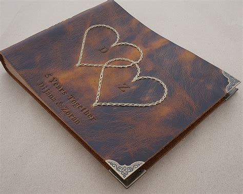 Personalized Leather Bound Photo Album Brown Leather Wedding - Etsy Australia