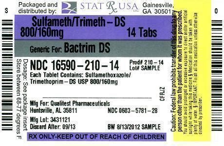 Bactrim Ds Dose / Bactrim Pediatric Dosing Chart Lewisburg District Umc ...