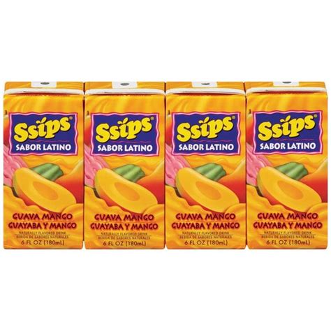 Ssips Aseptic Guava Mango 6 Oz Ssips Sabor Latino (4 ct) - Instacart