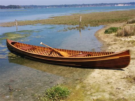 Canadian Canoe varnished mahogany 1930's canoe For Sale