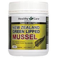 Healthy Care New Zealand Green Lipped Mussel 250 Capsules - Black Box ...