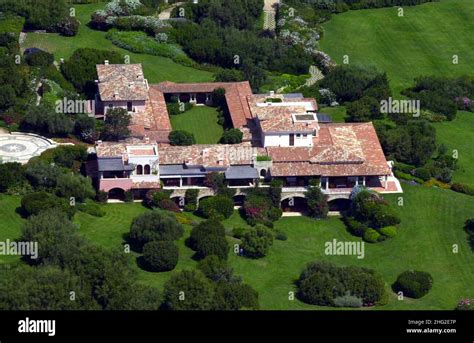 An ariel view of Silvio Berlusconi's villa Certosa in Sardinia Stock ...