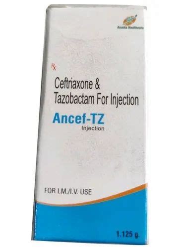 Ancef-TZ Ceftriaxone Tazobactam Injection at Rs 365/piece in Thane | ID: 25451215088