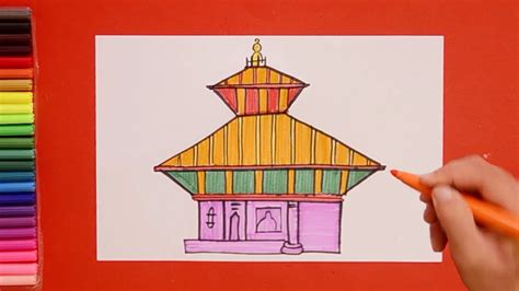 How to draw Pashupatinath Temple, Nepal - YouTube