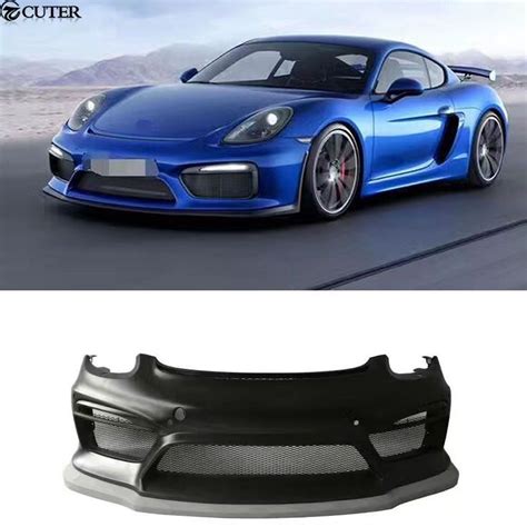 GT4 style FRP front bumper Car body kit for Porsche Boxster Cayman 981 ...