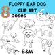 Floppy Ear Dog Clip Art Black & White, Yellow, Bown, Black Labrador Puppy