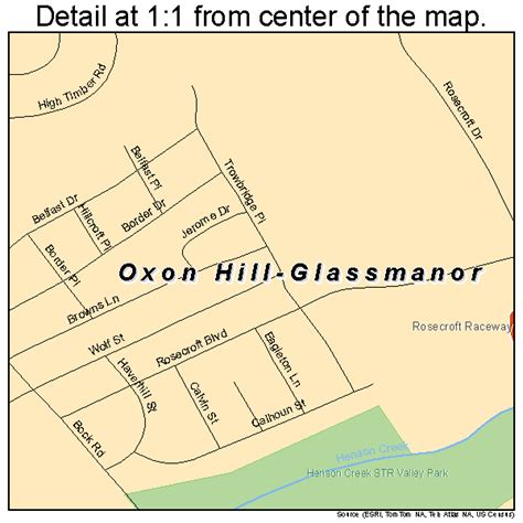 Oxon Hill-Glassmanor Maryland Street Map 2459505