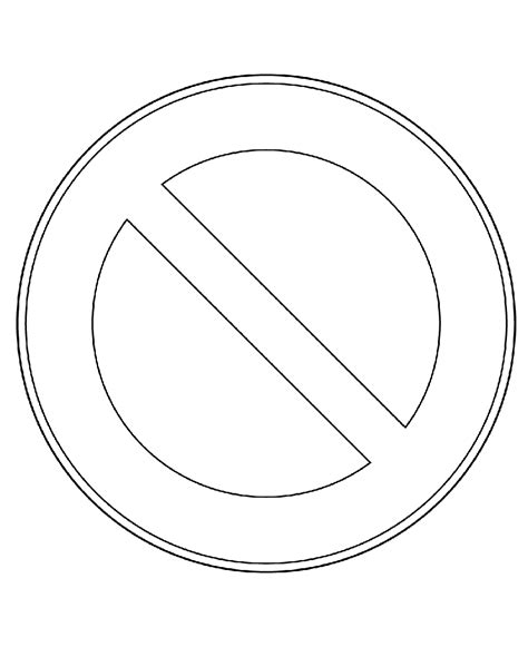 No U Turn Traffic Sign Coloring Page - Free Printable Coloring Pages for Kids