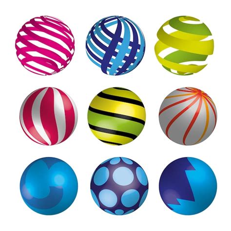 Premium Vector | Set of realistic shiny colorful 3d balls. vector ...