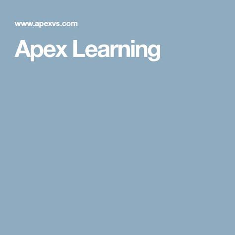 Apex Learning | Apex learning, Learning, Apex