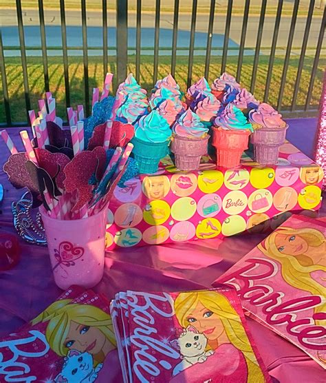 Cupcake cones for a barbie beach party (swim party) | Barbie birthday ...