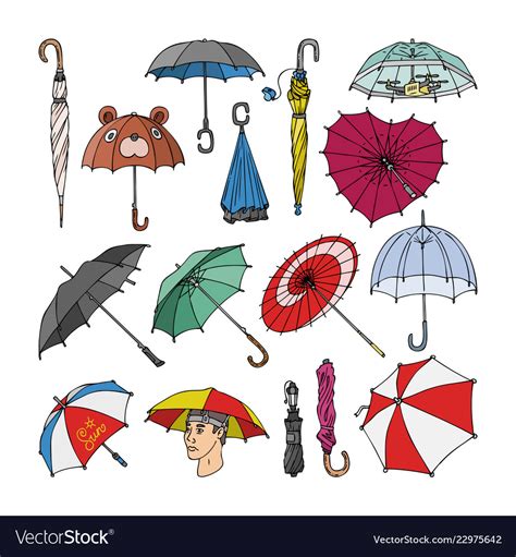 Umbrella umbrella-shaped rainy protection Vector Image