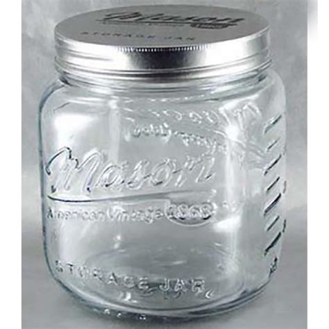 Grant Howard 51091 102 Ounce Classic Embossed Glass Mason Storage Jar with Lid - Walmart.com