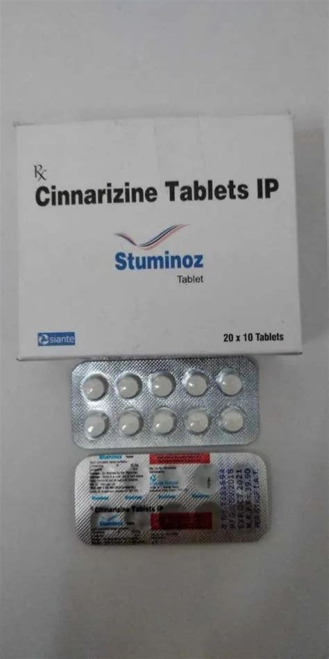 Cinnarizine Tablets IP, सिंनरीज़ाइन टैबलेट - Osiante Biotech, New Delhi | ID: 20406630797