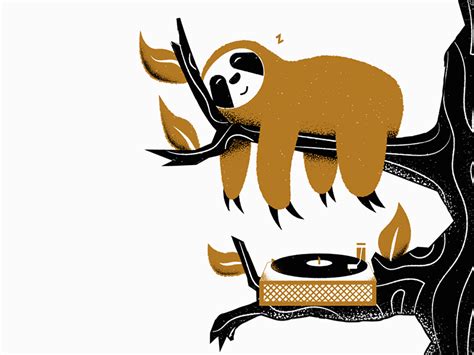 Lazy Sloth by James Olstein on Dribbble