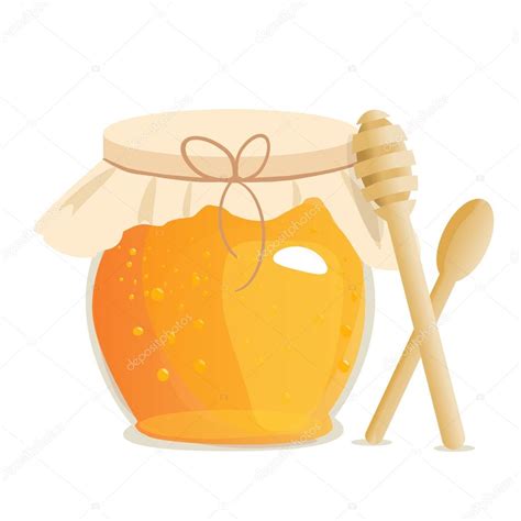 Honey jar vector illustrations. — Stock Vector © Gnatiuklv #116937458