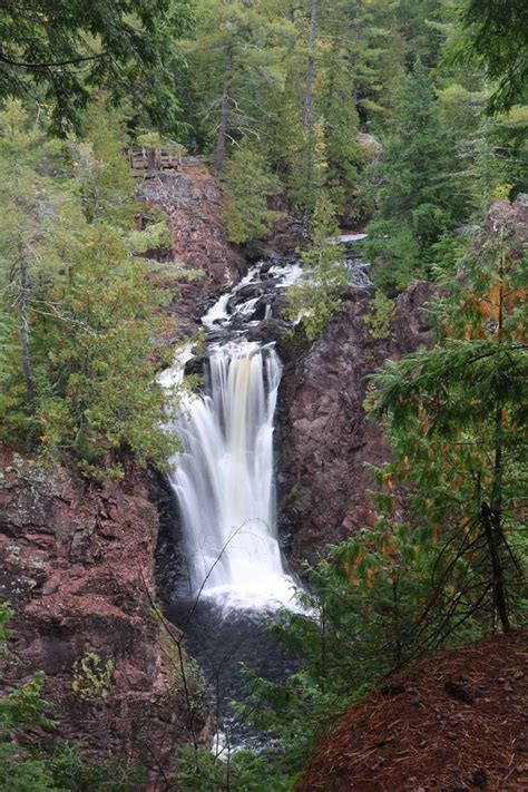 Copper Falls - A Gorge Waterfall in a Developed State Park