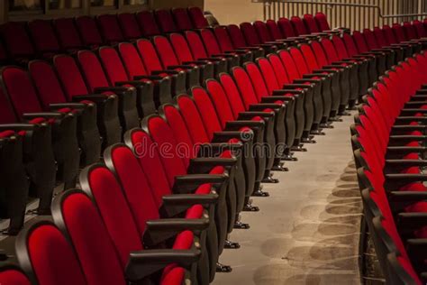 Red Theater Seats in Rows at a Theater Stock Photo - Image of rows, premiere: 245605564