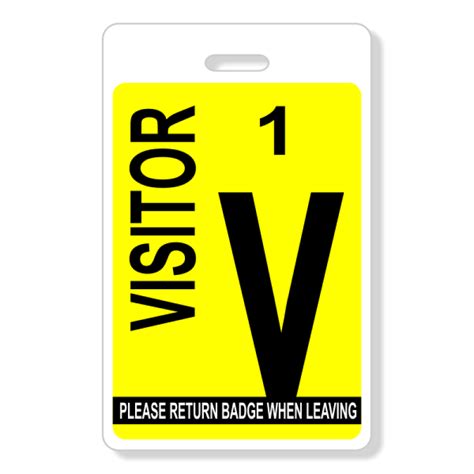 Numbered Visitor Badge - Name Tag Wizard