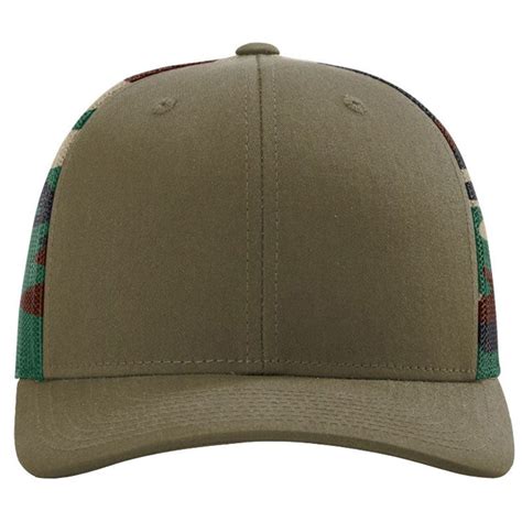 Richardson Loden/Green Camo Printed Mesh Trucker Hat