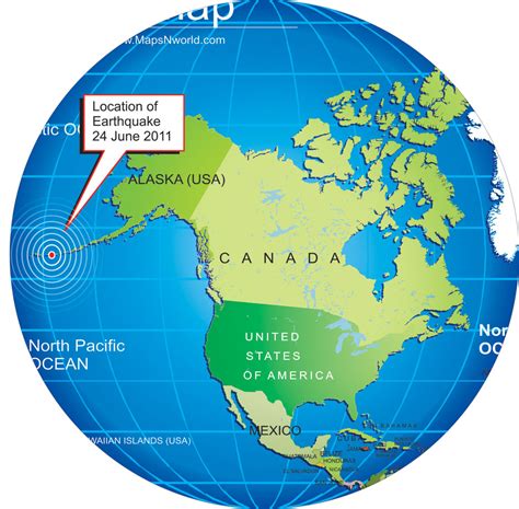 Alaska Earthquake map Location