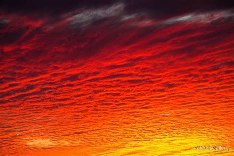 "Red Orange Sunset Clouds" by ValeriesGallery | Redbubble