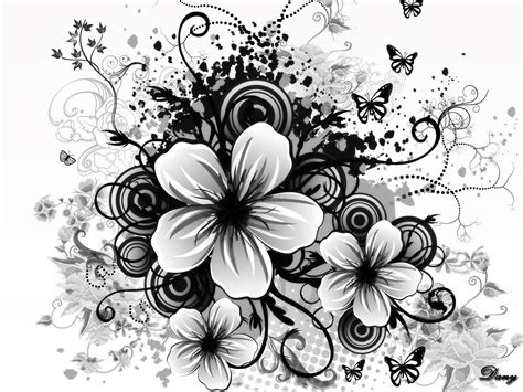 Black and white flowers wallpapers HD Wallpapers, Backgrounds