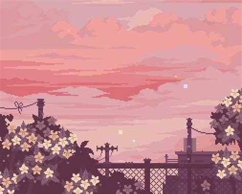 Image about pink in p i x e l s ; by -ˏˋ hana ˎˊ˗ | Pixel art background, Anime scenery ...