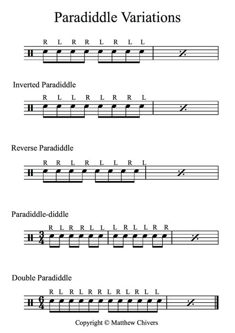 Paradiddle Variations