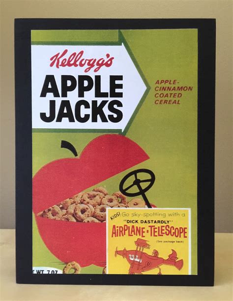 Retro Apple Jacks Cereal Box Art Deep Wooden Panel Showcases - Etsy