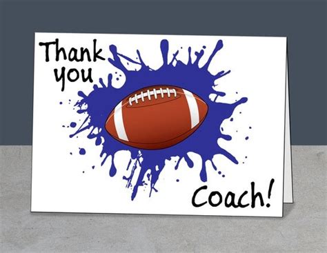 Football Coach Thank You Football Coach Gift Thank You